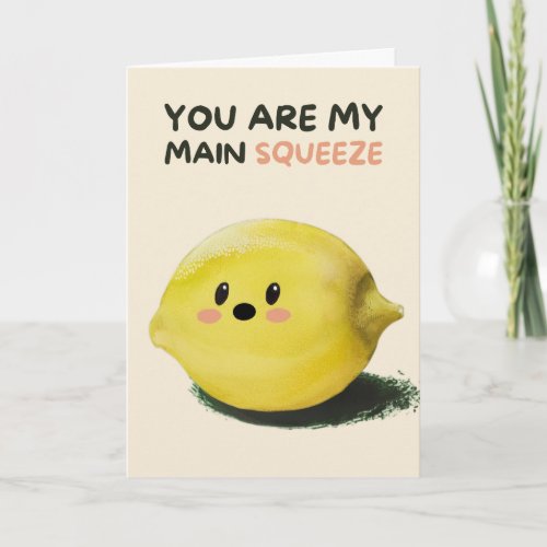 Happy Anniversary Cute Funny Simple Lemon Card