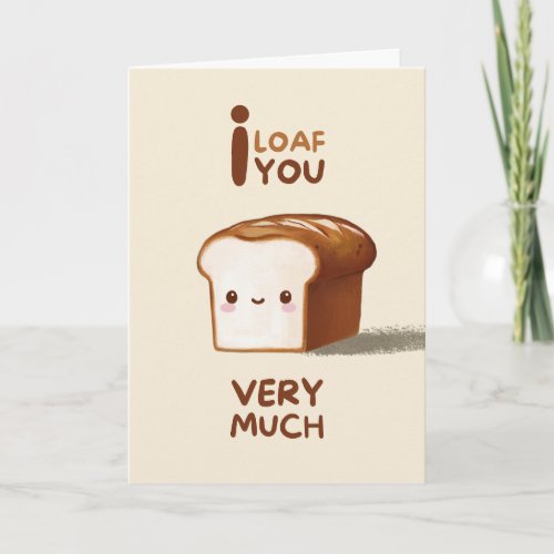 Happy Anniversary Cute Funny Simple Loaf Card