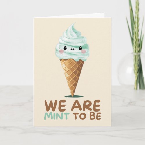 Happy Anniversary Cute Funny Simple Mint Card