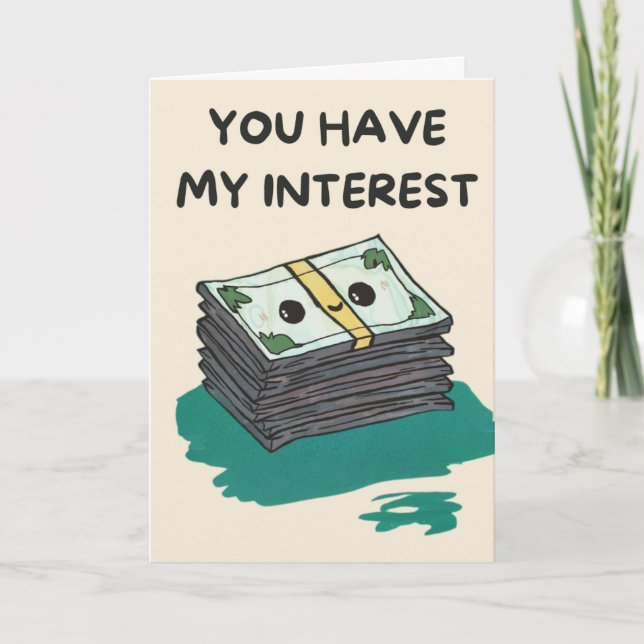 Happy Anniversary Cute Funny Simple Money Card (Front)