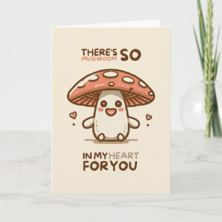 Happy Anniversary Cute Funny Simple Mushroom Card