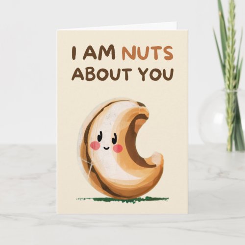 Happy Anniversary Cute Funny Simple Nut Card