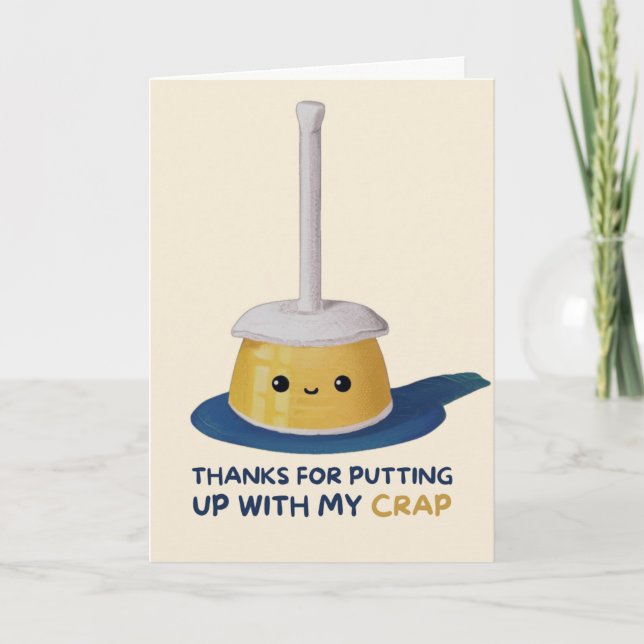 Happy Anniversary Cute Funny Simple Plunge Card (Front)