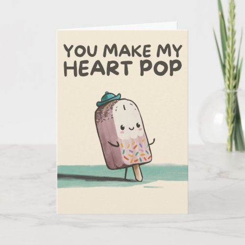 Happy Anniversary Cute Funny Simple Popsicle Card