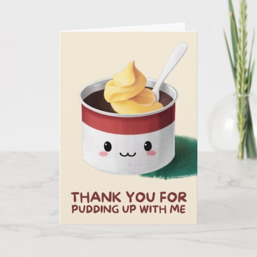 Happy Anniversary Cute Funny Simple Pudding Card