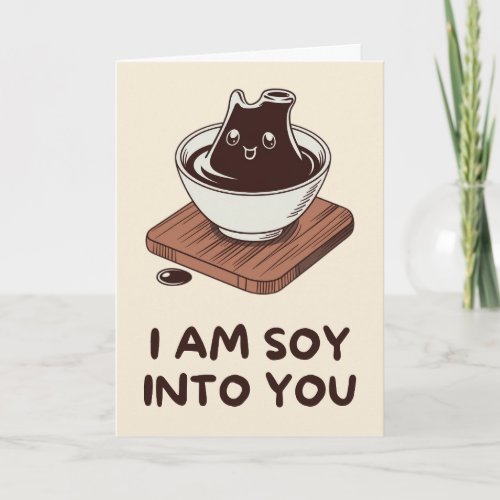 Happy Anniversary Cute Funny Simple Soy Sauce Card