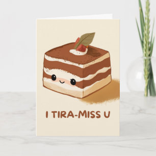 Happy Anniversary Cute Funny Simple Tiramisu Card