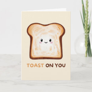 Happy Anniversary Cute Funny Simple Toast Card