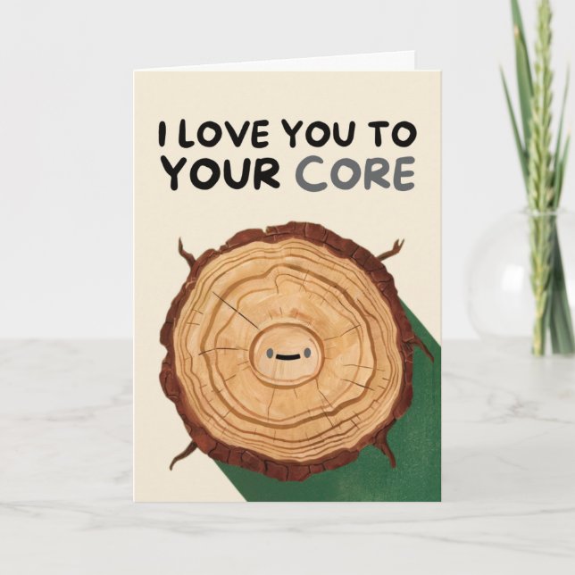 Happy Anniversary Cute Funny Simple Tree Card (Front)