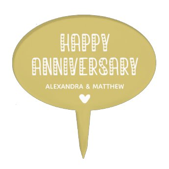 Happy Anniversary! Cute Typography Faux Gold