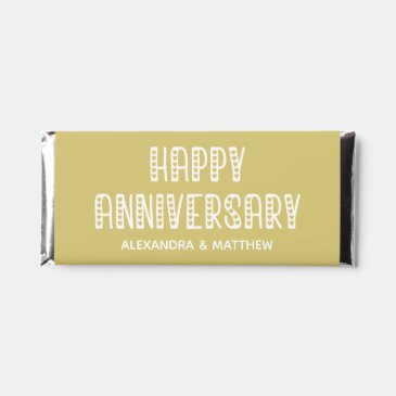 Happy Anniversary! Cute Typography Faux Gold