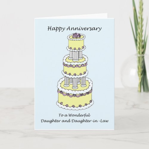 Happy Anniversary Daughter and Daughter in Law Card