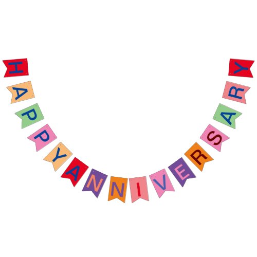 Happy Anniversary decoration Bunting Flags