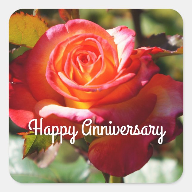 Happy Anniversary Dream Come True Rose #2 Sticker (Front)