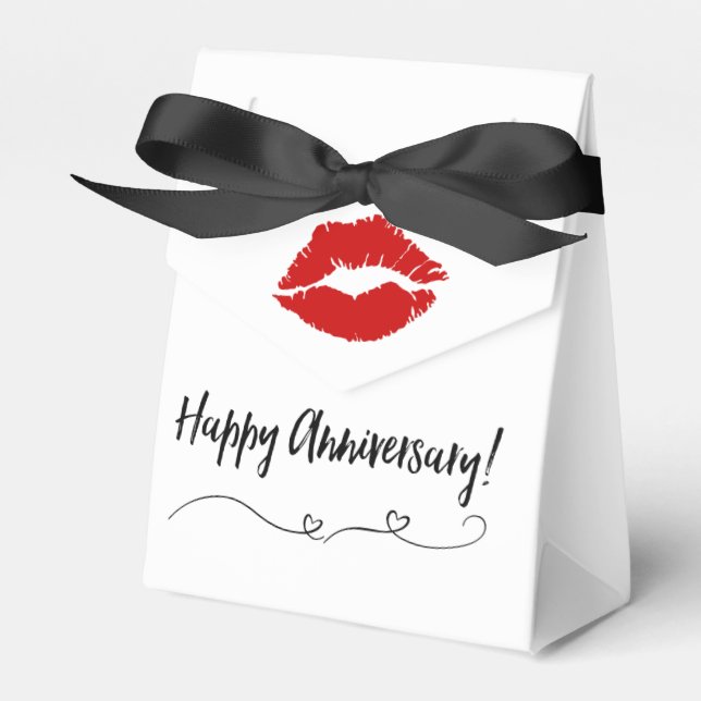 "Happy Anniversary!" Favor Boxes (Front Side)