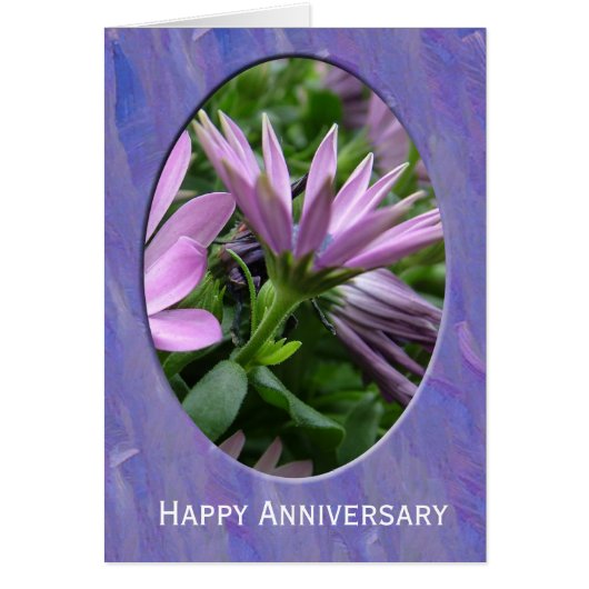 Happy Anniversary flower card. (Front)
