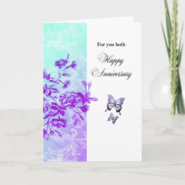 Happy Anniversary  For Both (purple) Card (Front)