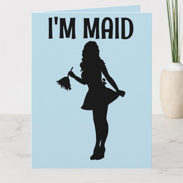 HAPPY ANNIVERSARY FRENCH MAID CARD FOR HUSBAND (Front)