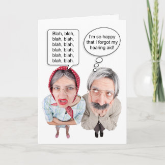 Happy Anniversary Funny Old Couple Card
