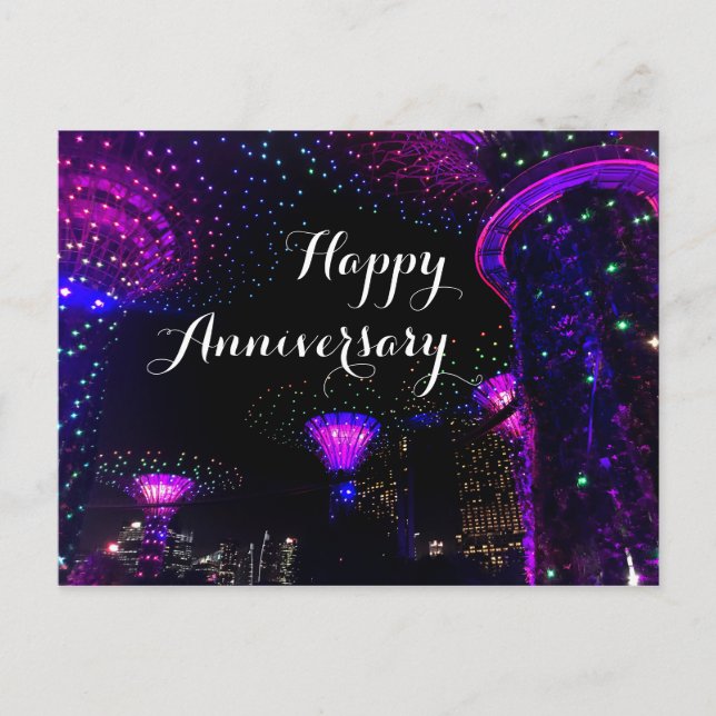 Happy Anniversary Gardens by the Bay #5 Postcard (Front)