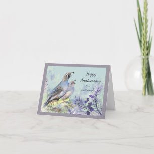 Happy Anniversary Great Couple California Quail Card