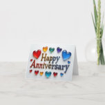 Happy  Anniversary heart Card. Card