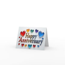 Happy  Anniversary heart Card.
