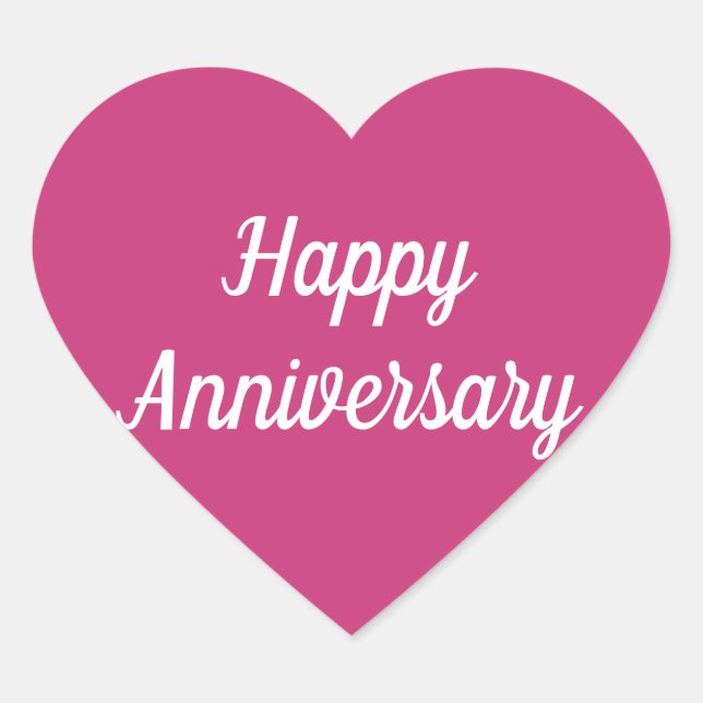 Happy Anniversary Heart Sticker (Front)
