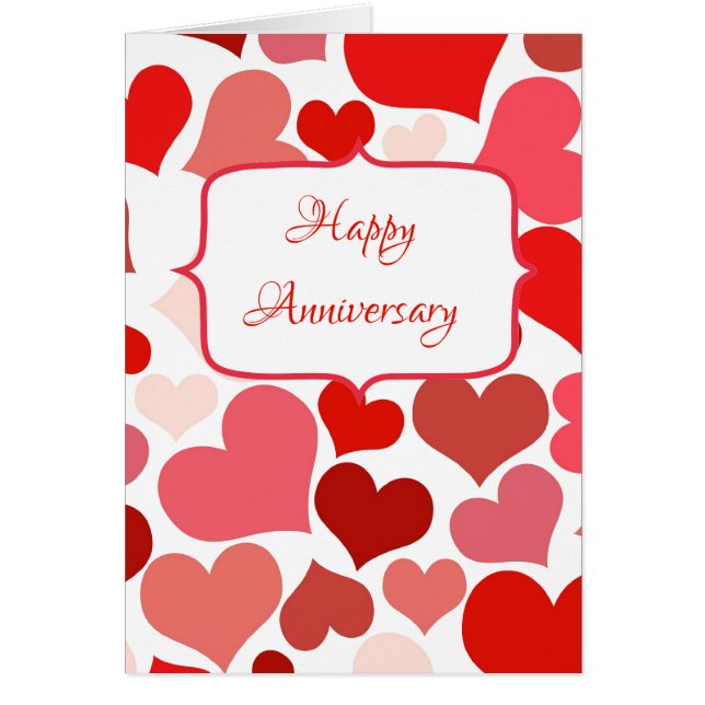 Happy Anniversary Hearts  (Front)
