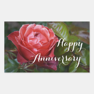 Happy Anniversary Hot Cocoa Rose #2-2 Stickers