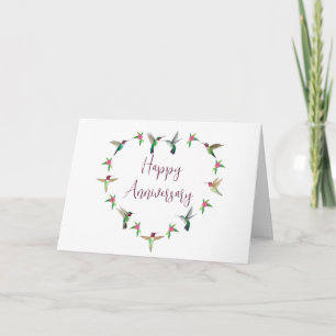 Happy Anniversary Hummingbird Card