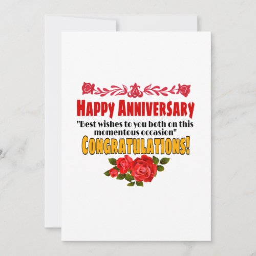 Happy Anniversary  Invitation