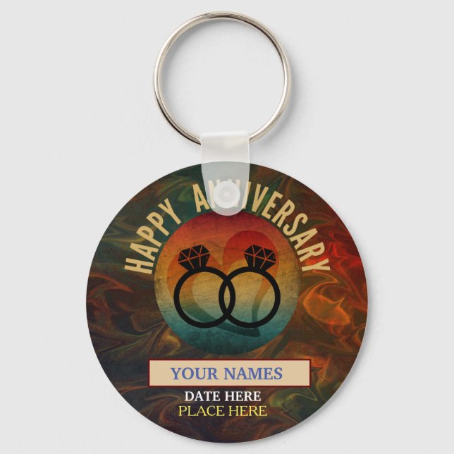 happy anniversary   keychain (Front)