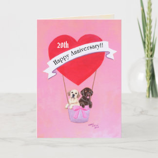 Happy Anniversary Labradors Card
