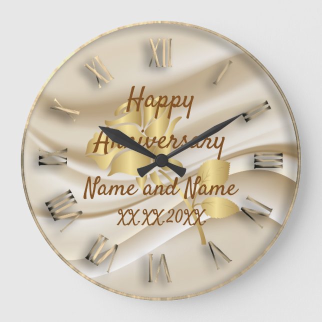 Happy Anniversary Large Clock (Front)