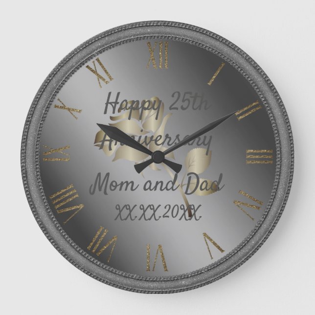 Happy anniversary large clock (Front)