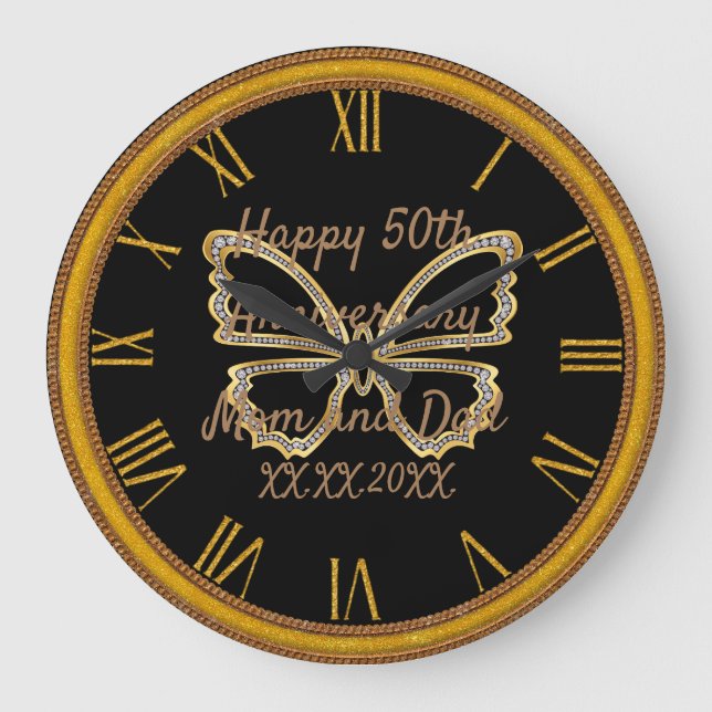 Happy anniversary large clock (Front)