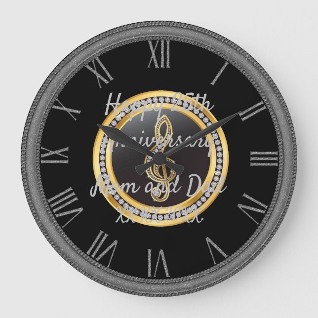 Happy anniversary large clock (Front)