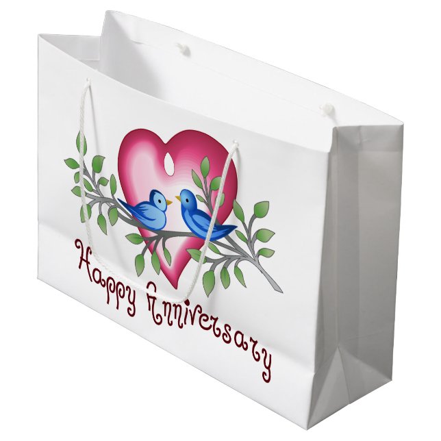 Happy Anniversary Large Gift Bag (Front Angled)