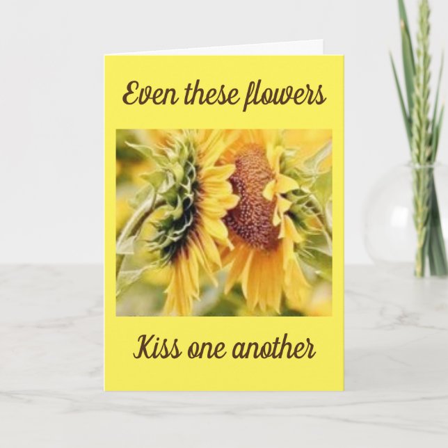 HAPPY **^ANNIVERSARY*** LET'S KISS CARD (Front)