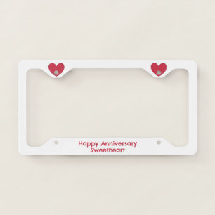 Happy Anniversary license plate frame