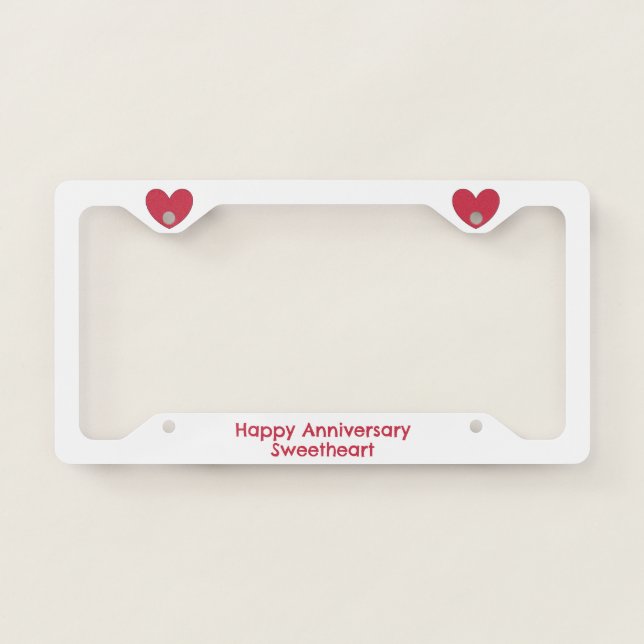 Happy Anniversary license plate frame (Front)