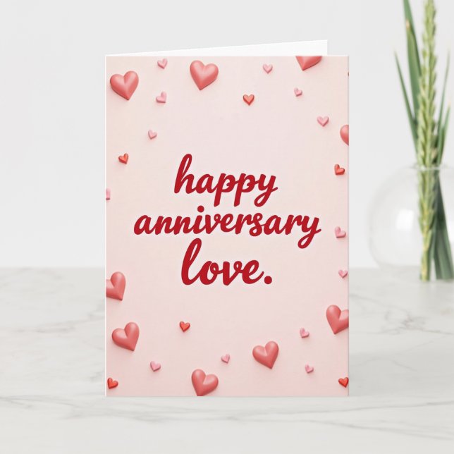 Happy Anniversary Love Card (Front)