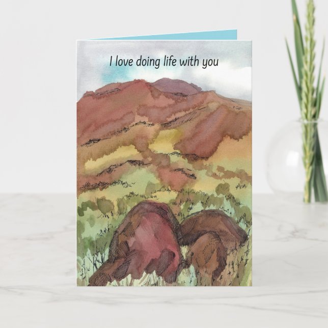 Happy Anniversary Love Doing Life With You Desert  Card (Front)