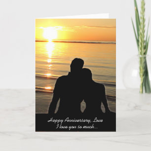 Happy Anniversary Love, Ocean Sunset Card