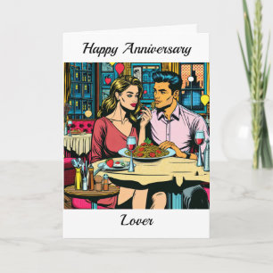Happy Anniversary Lover   Spaghettis Dinner Card