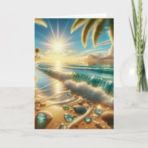 Happy Anniversary Magical Coast Personalized Card