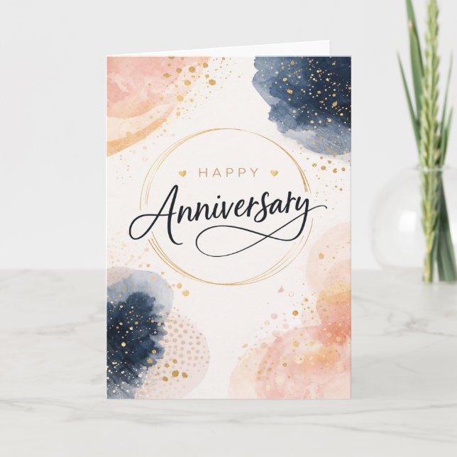 Happy Anniversary - modern Card (Front)