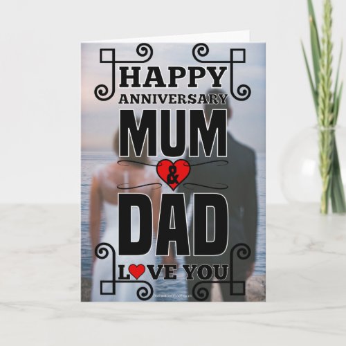 Happy Anniversary Mom  Dad Card