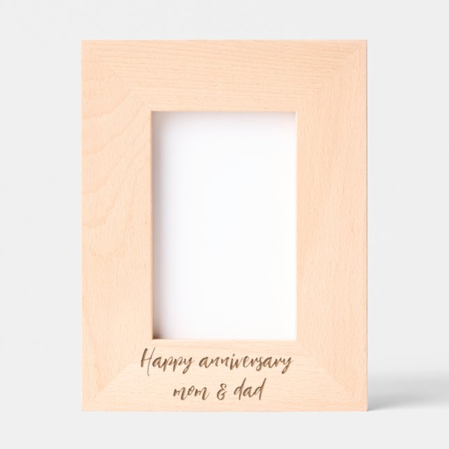 Happy anniversary mom & dad typography  engraved frames (Front)